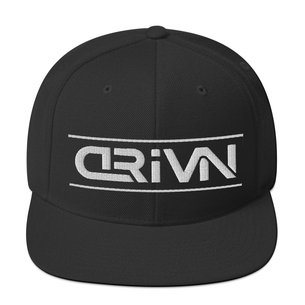 White DriVn logo Snapback